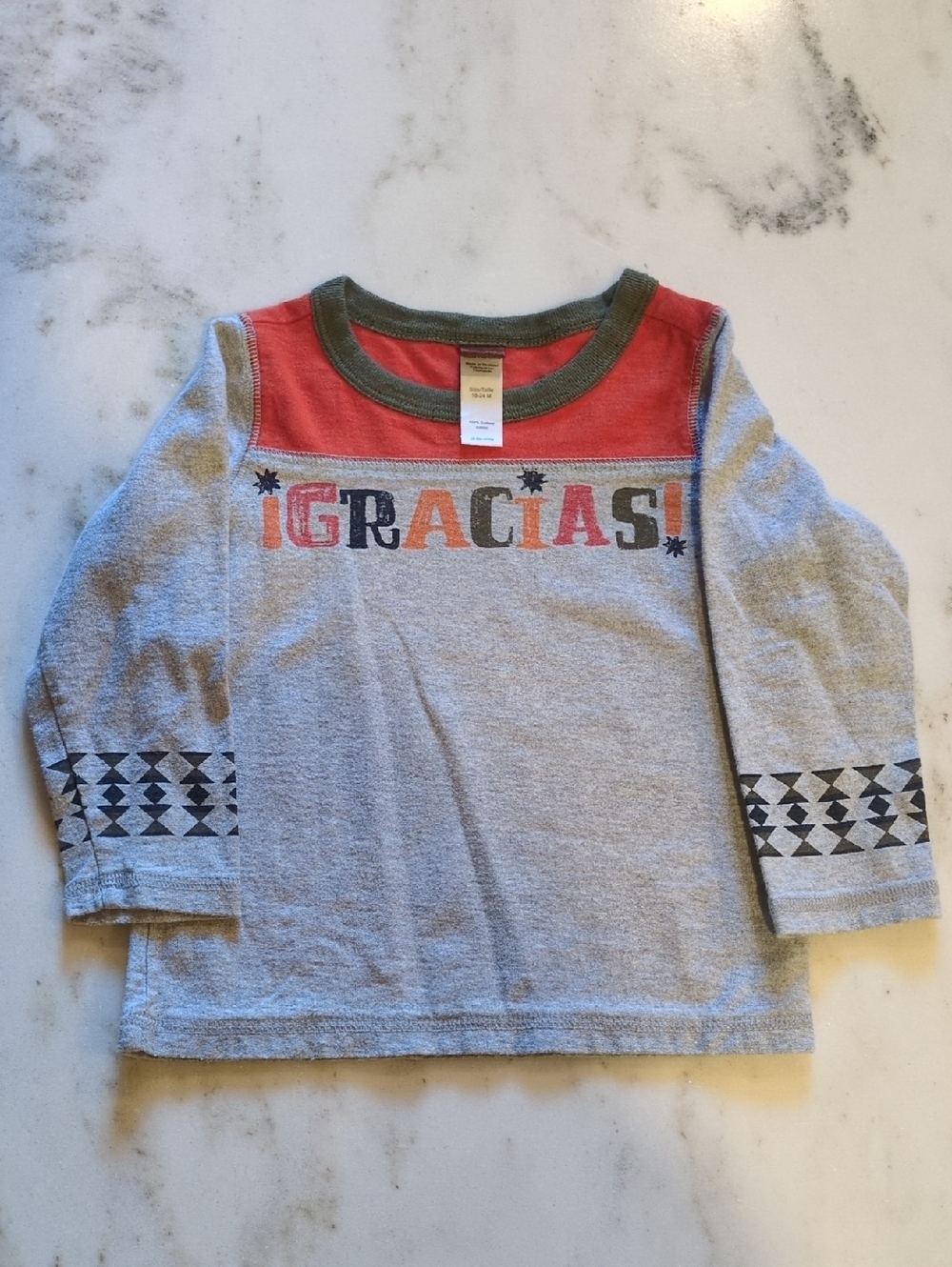 Tea Collection Mexico Gracias Tee 18-24M Toddler Long Sleeve Graphic Shirt